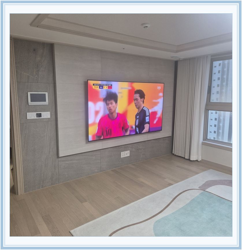 김포 · 검단 · 강화 벽걸이TV 설치 시 화면 위치를 참고할 수 있는 사진 2