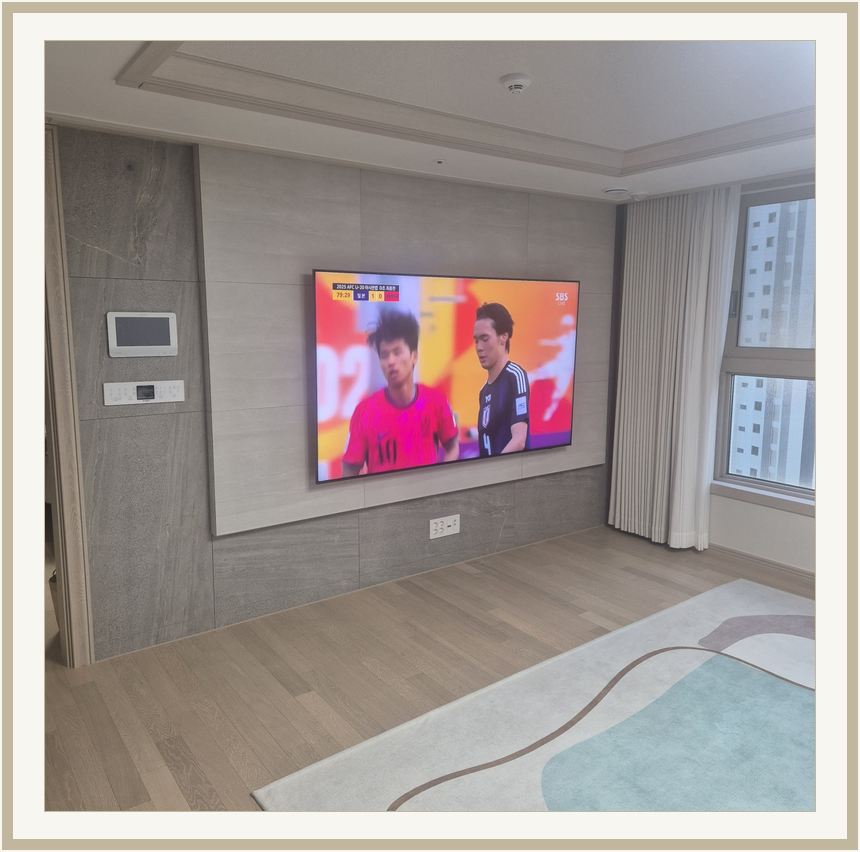 원미 · 소사 · 광명 벽걸이TV 설치 시 화면 위치를 참고할 수 있는 사진 1