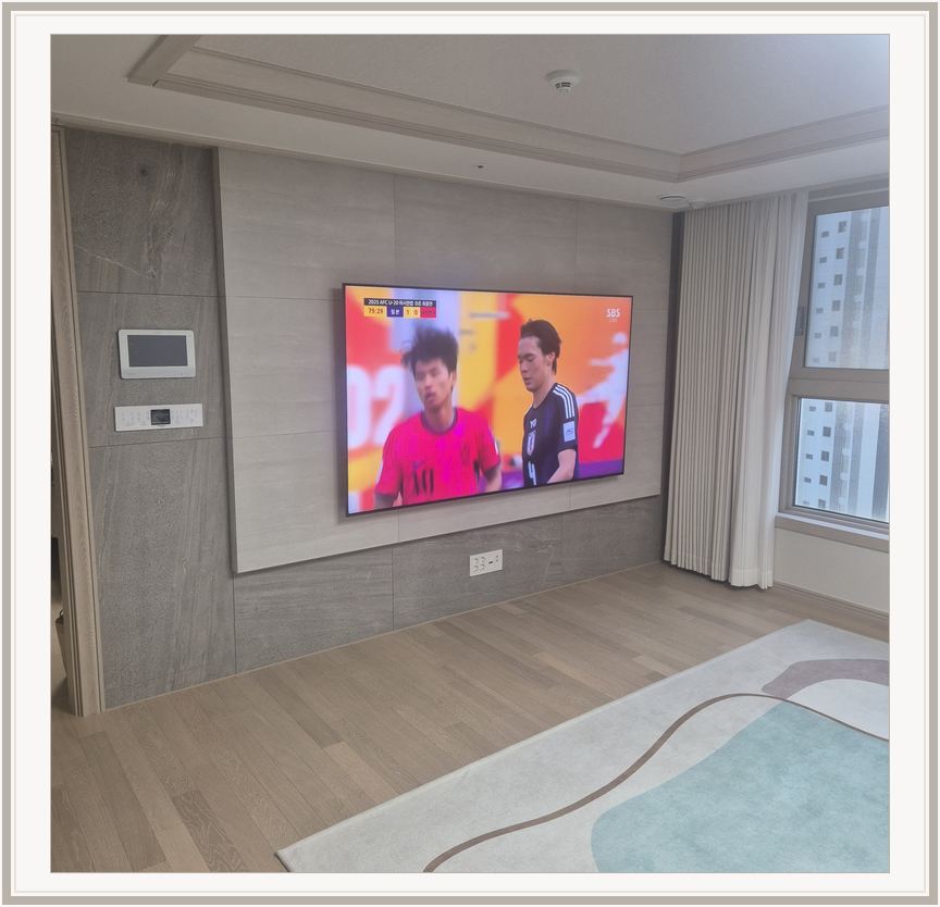 병점 · 만세 · 효행 벽걸이TV 설치 시 화면 위치를 참고할 수 있는 사진 1