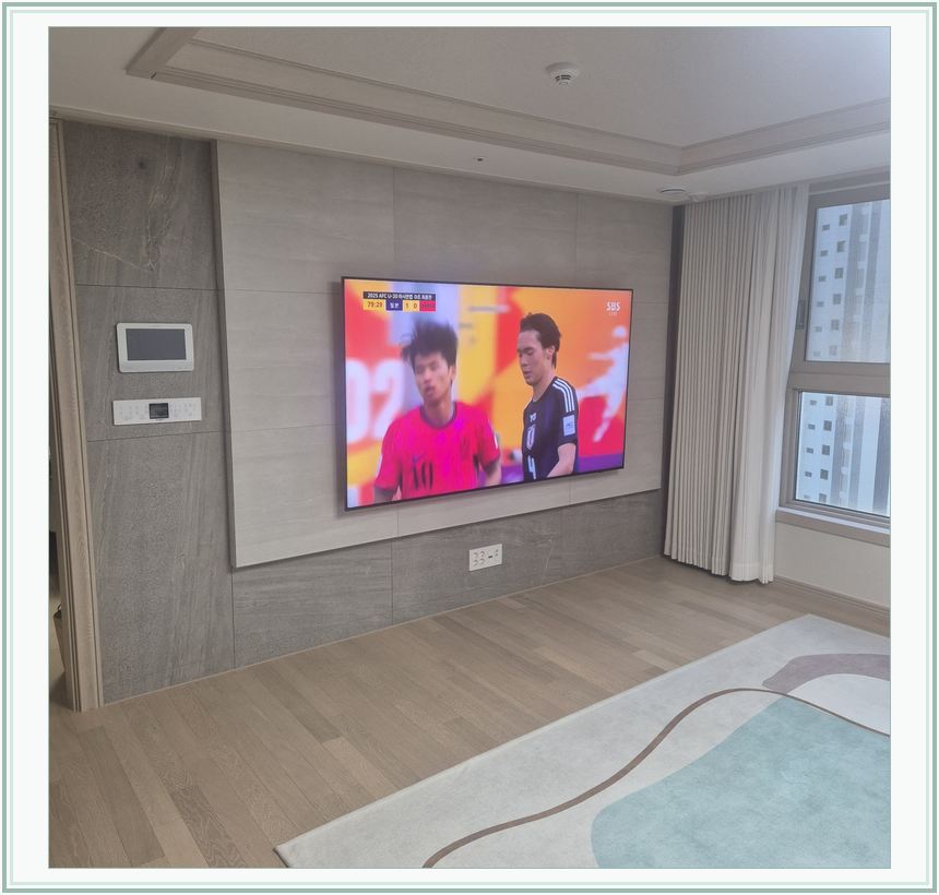 안양 · 만안 · 동안 벽걸이TV 설치 시 화면 위치를 참고할 수 있는 사진 2
