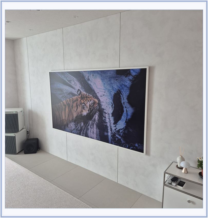 동탄 · 오산세교 · 병점 벽걸이TV 설치 시 화면 위치를 참고할 수 있는 사진 3
